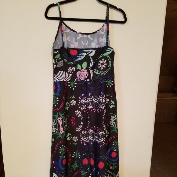 No brand black w multi colors spaghetti straps L - Picture 3 of 3